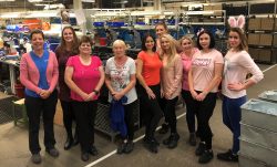 GR staff wearing pink for charity
