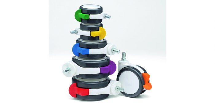 Coloured brake castors