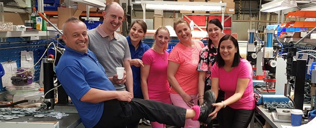 GR staff wearing pink for charity